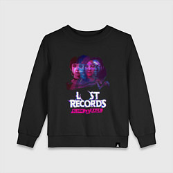 Свитшот хлопковый детский Персонажи Lost records bloom and rage, цвет: черный