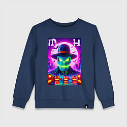 Детский свитшот Minecraft and halloween collaboration - neon glow