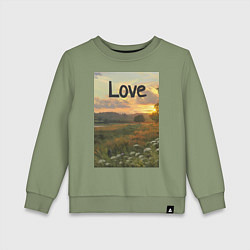 Детский свитшот Love поле солнечный луг