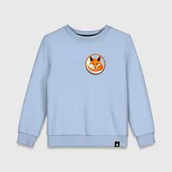 Свитшот хлопковый детский Дикая лисица, цвет: мягкое небо