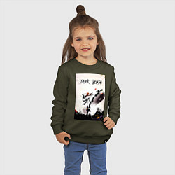 Свитшот хлопковый детский Тхэквондо боец, цвет: хаки — фото 2