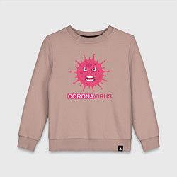 Детский свитшот Pink coronavirus