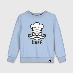 Свитшот хлопковый детский Chef, цвет: мягкое небо