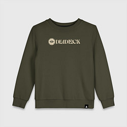 Свитшот хлопковый детский Deadlock original logo, цвет: хаки