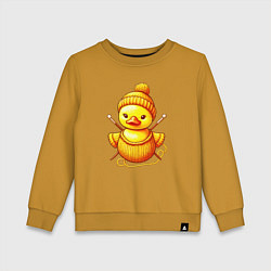 Детский свитшот Нейросеть - вязаный утёнок