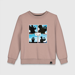 Свитшот хлопковый детский Depeche Mode world in my eyes, цвет: пыльно-розовый