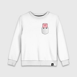Детский свитшот Розовый поросенок в кармане