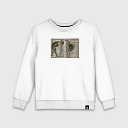 Детский свитшот Минотавр интроверт - мемный лабиринт - уходите