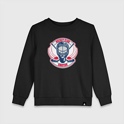 Свитшот хлопковый детский Hockey club amateur, цвет: черный