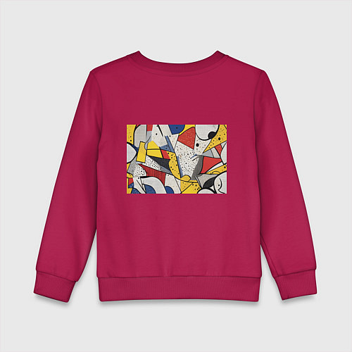 Детский свитшот Поп-арт яркая абстракция / Маджента – фото 2