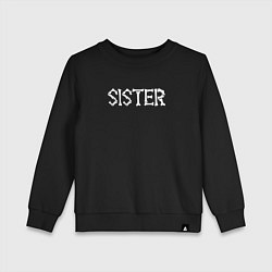 Свитшот хлопковый детский Sister - Halloween, цвет: черный