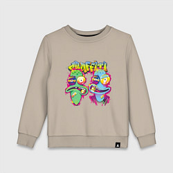 Свитшот хлопковый детский Terry and Korvo Graffiti, цвет: миндальный