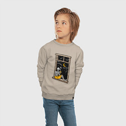 Свитшот хлопковый детский Ночной мечтатель, цвет: миндальный — фото 2