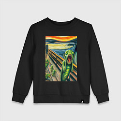 Детский свитшот Кузнечик кричит на картине Эдварда Мунка - мем иск