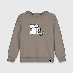 Свитшот хлопковый детский GTA5 игровое лого, цвет: утренний латте