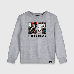 Свитшот хлопковый детский Halloween friends black friday, цвет: меланж
