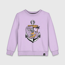 Детский свитшот Скелетик серфер