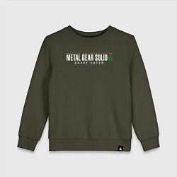 Свитшот хлопковый детский Metal gear solid 3 Snake eater logo, цвет: хаки