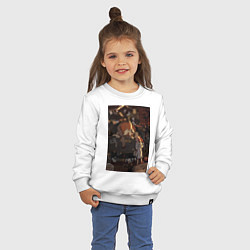 Свитшот хлопковый детский Тыква мистика, цвет: белый — фото 2