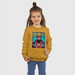 Свитшот хлопковый детский Homer Simpson - punk is not dead, цвет: горчичный — фото 2