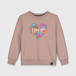 Детский свитшот Love flowers