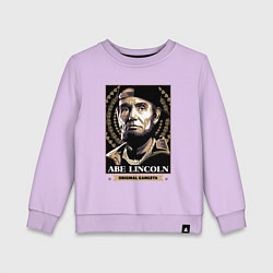 Свитшот хлопковый детский Lincoln gangster, цвет: лаванда