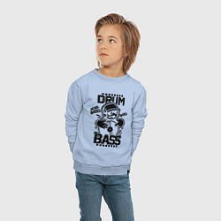 Свитшот хлопковый детский Drum n Bass: More Bass, цвет: мягкое небо — фото 2