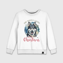 Детский свитшот Новогодний хаски
