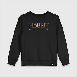 Свитшот хлопковый детский The hobbit logo, цвет: черный