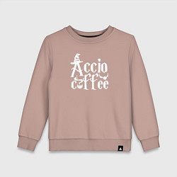 Свитшот хлопковый детский Гарри Поттер - Акцио кофе, цвет: пыльно-розовый