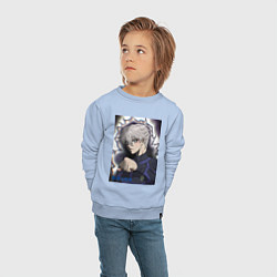 Свитшот хлопковый детский Сейширо Наги - Синяя тюрьма: Блю Лок, цвет: мягкое небо — фото 2