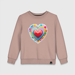 Детский свитшот Сердце с маленькими сердечками