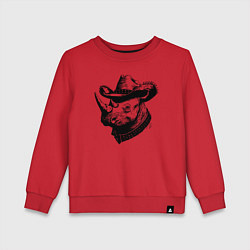 Детский свитшот Носорог ковбой