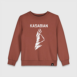 Свитшот хлопковый детский Kasabian - logo, цвет: кирпичный