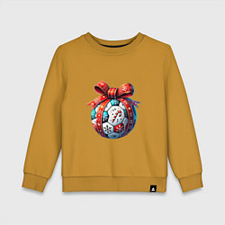 Детский свитшот Футбольный новогодний шар