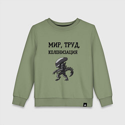 Детский свитшот Мир труд колонизация