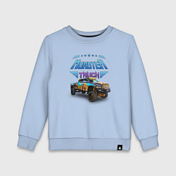 Свитшот хлопковый детский Monster truck, цвет: мягкое небо