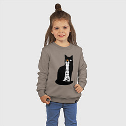 Свитшот хлопковый детский Око Котоурона, цвет: утренний латте — фото 2