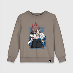 Детский свитшот Человек-бензопила Пауэр и кошка