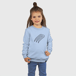 Свитшот хлопковый детский Магическая вилка, цвет: мягкое небо — фото 2