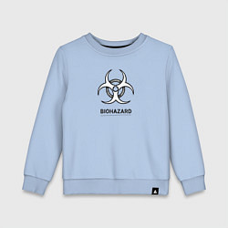 Детский свитшот Biohazard черно белый