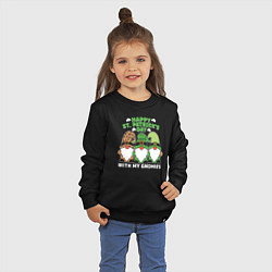 Свитшот хлопковый детский Happy St Patricks day - dwarves, цвет: черный — фото 2