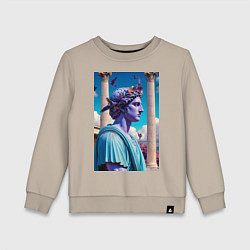 Детский свитшот Античный герой и архитектура