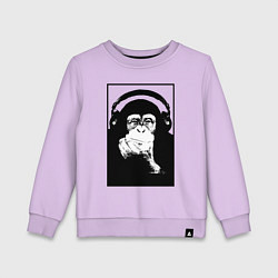 Детский свитшот Monkey in the headphones