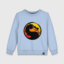 Свитшот хлопковый детский Mortal kombat logo, цвет: мягкое небо