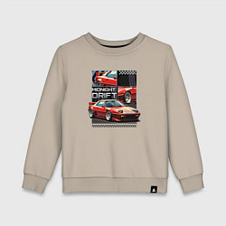 Детский свитшот Спортивная машина по кусочкам и целиком