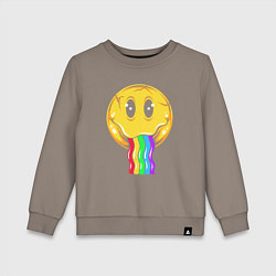 Свитшот хлопковый детский Rainbow smile, цвет: утренний латте