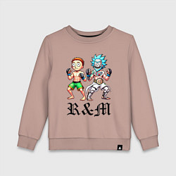 Детский свитшот Rick and Morty - mixed martial arts