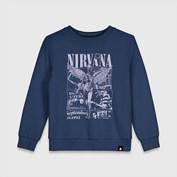 Свитшот хлопковый детский Nirvana grunge, цвет: тёмно-синий