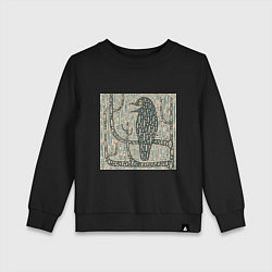 Свитшот хлопковый детский Козодой, цвет: черный